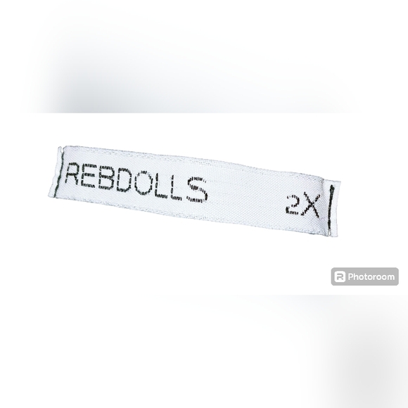 REBDOLLS Women's Size 2X Black Stretchy Wide Flare Pants - Picture 3 of 3